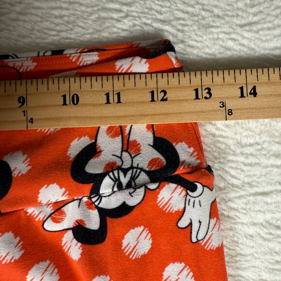 LuLaRoe Disney TC MINNIE MOUSE Citrus Orange POLKA DOT Leggings One Size - Picture 8 of 8